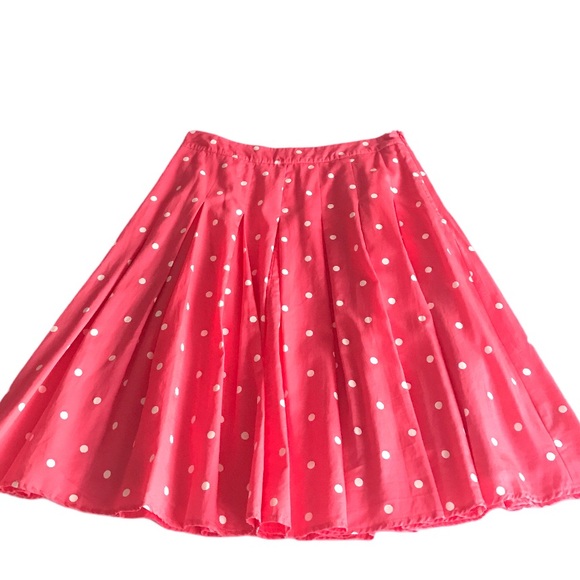 🌻4/$20 Joules Viven Sky Coral Polka Dot Lined Full Circle Skirt Size 6 - Picture 6 of 11